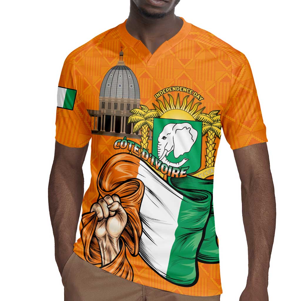 Personalised Happy Cote dIvoire Rugby Jersey 65th of Independence Day