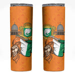 Personalised Happy Cote dIvoire Skinny Tumbler 65th of Independence Day