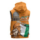 Personalised Happy Cote dIvoire Sleeveless Zip Hoodie 65th of Independence Day - African Pride