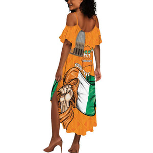Personalised Happy Cote dIvoire Summer Maxi Dress 65th of Independence Day