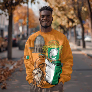 Personalised Happy Cote dIvoire Sweatshirt 65th of Independence Day
