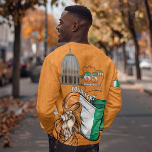 Personalised Happy Cote dIvoire Sweatshirt 65th of Independence Day