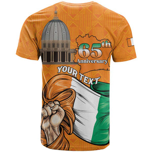 Personalised Happy Cote dIvoire T shirt 65th of Independence Day