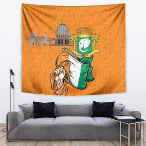 Happy Cote dIvoire Tapestry 65th of Independence Day