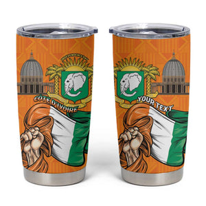 Personalised Happy Cote dIvoire Tumbler Cup 65th of Independence Day