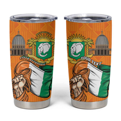 Personalised Happy Cote dIvoire Tumbler Cup 65th of Independence Day