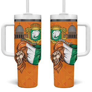 Personalised Happy Cote dIvoire Tumbler With Handle 65th of Independence Day
