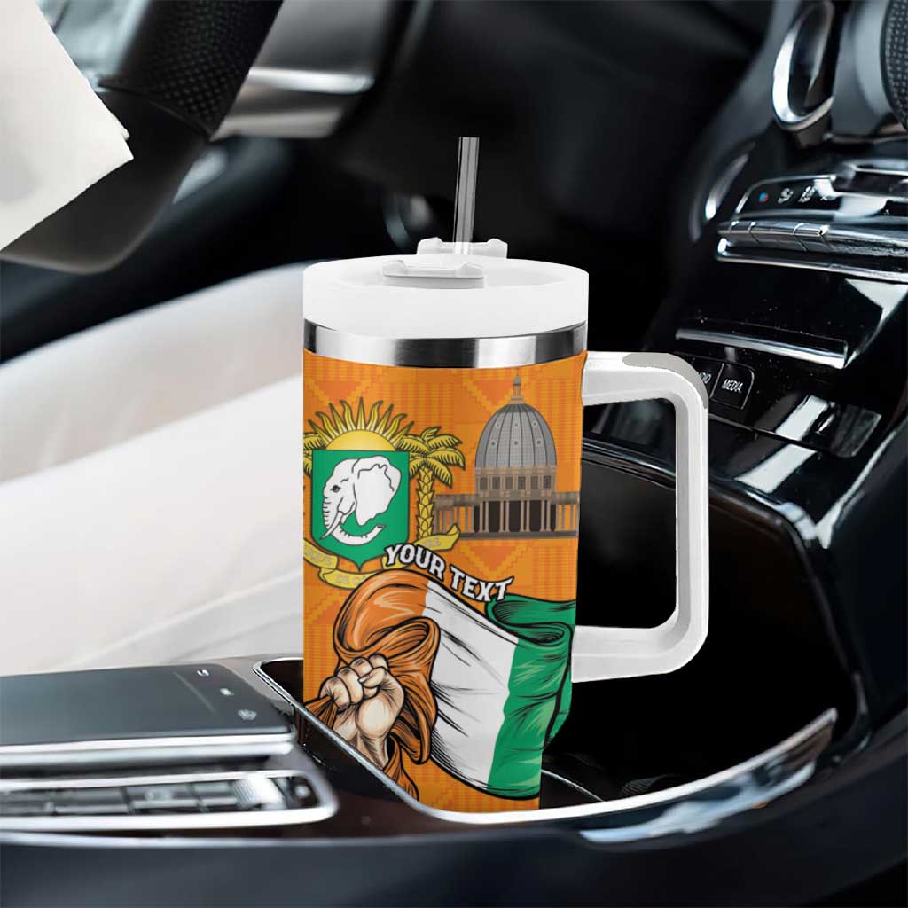 Personalised Happy Cote dIvoire Tumbler With Handle 65th of Independence Day