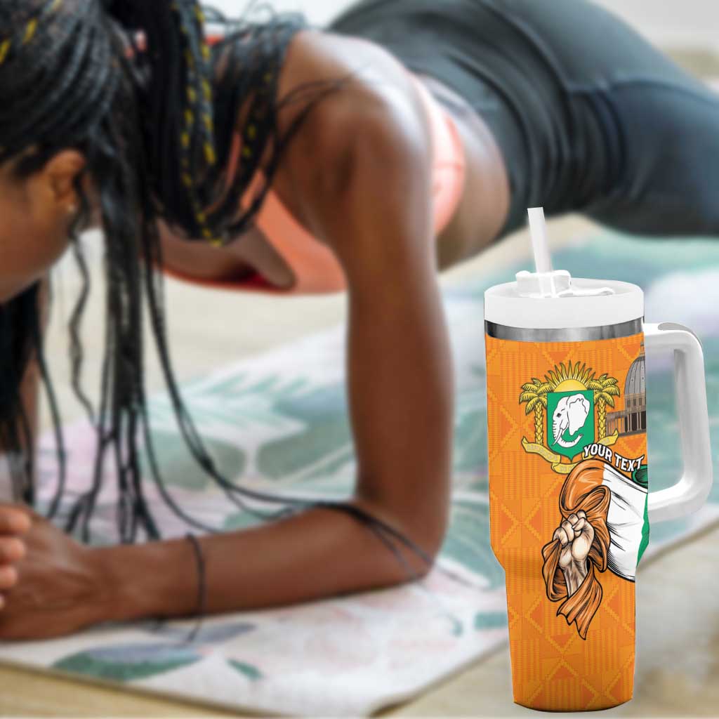 Personalised Happy Cote dIvoire Tumbler With Handle 65th of Independence Day