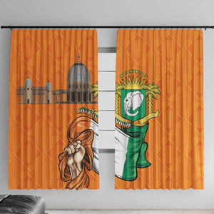Happy Cote dIvoire Window Curtain 65th of Independence Day