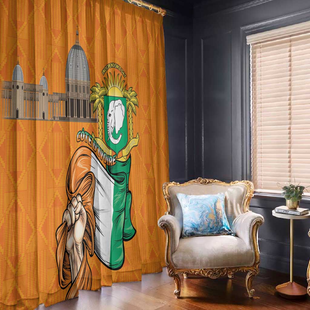 Happy Cote dIvoire Window Curtain 65th of Independence Day
