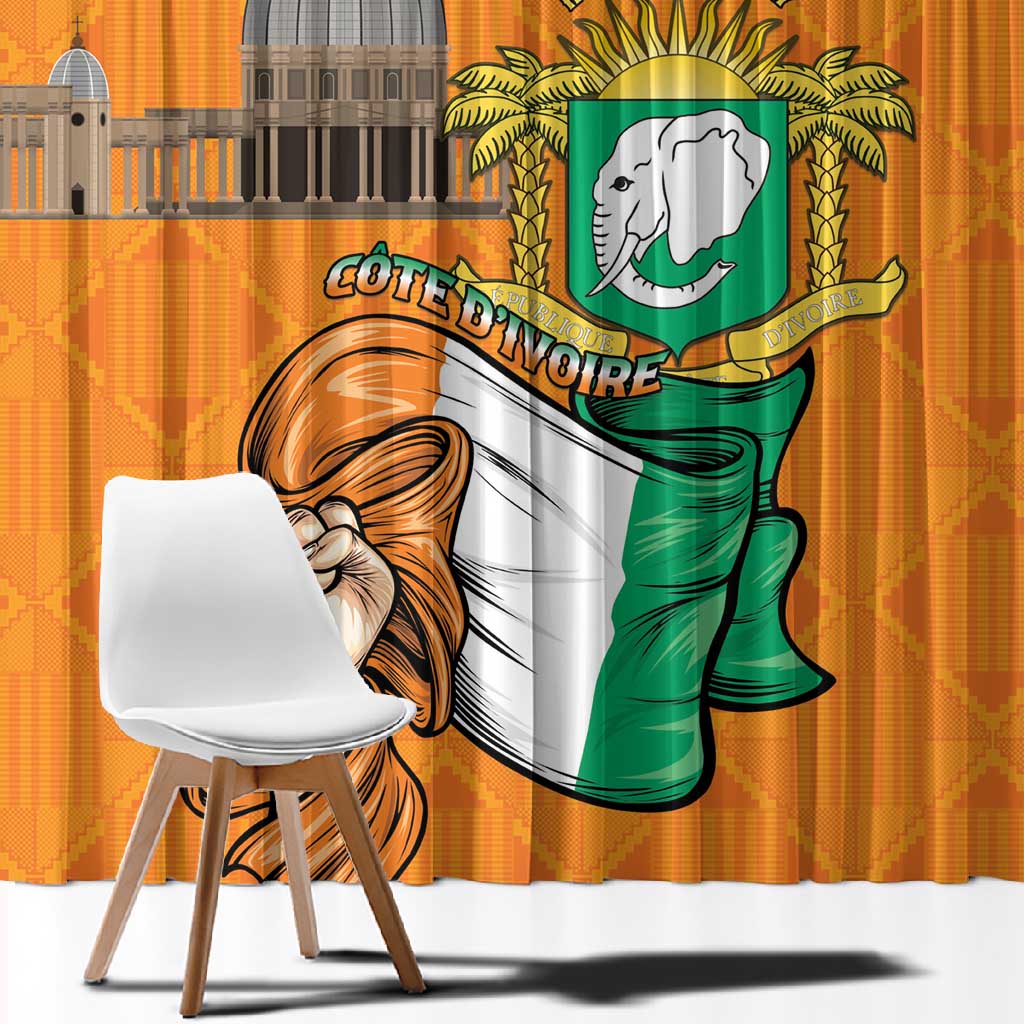 Happy Cote dIvoire Window Curtain 65th of Independence Day