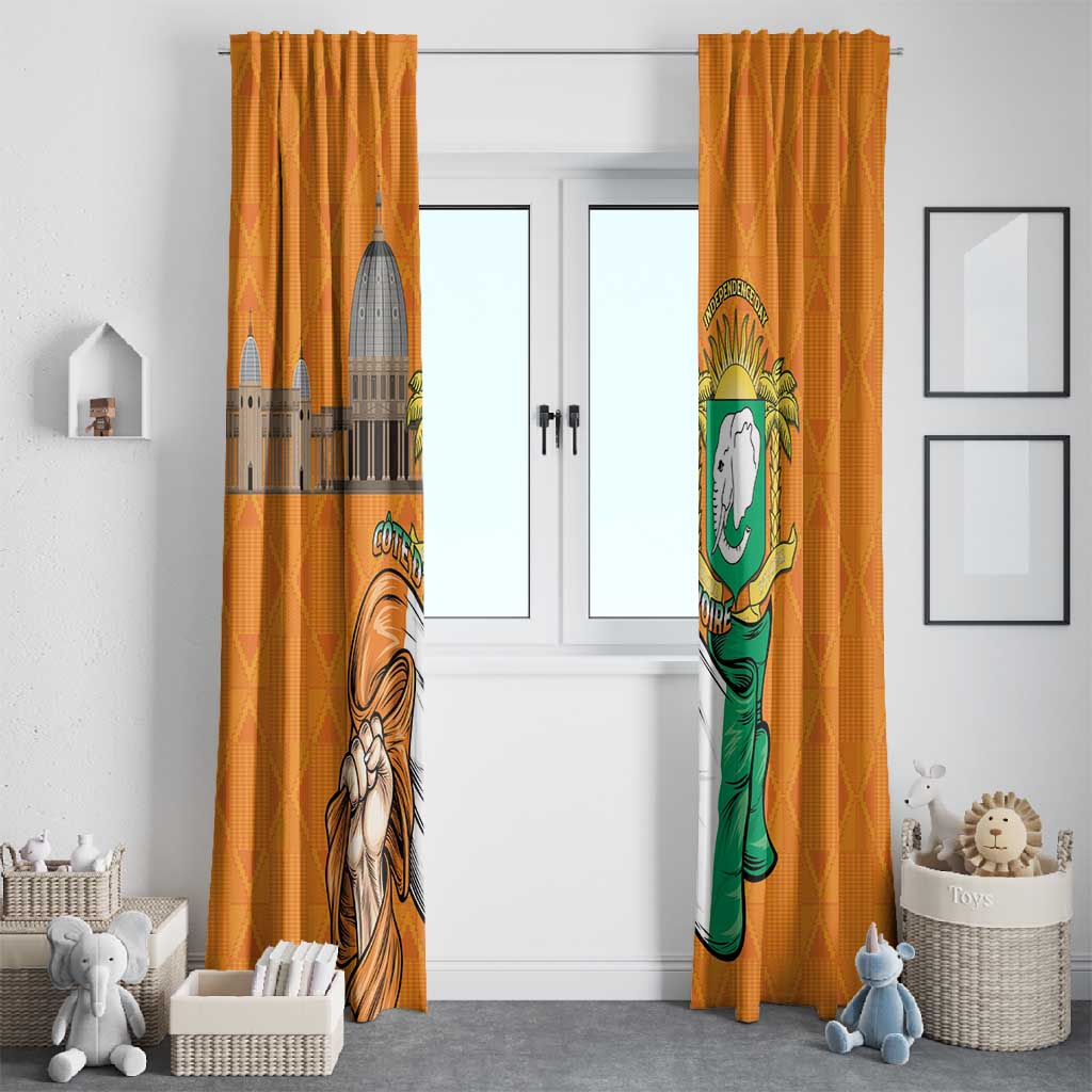 Happy Cote dIvoire Window Curtain 65th of Independence Day