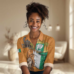 Personalised Happy Cote dIvoire Women Casual Shirt 65th of Independence Day