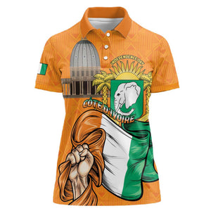 Personalised Happy Cote dIvoire Women Polo Shirt 65th of Independence Day