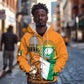 Personalised Happy Cote dIvoire Zip Hoodie 65th of Independence Day