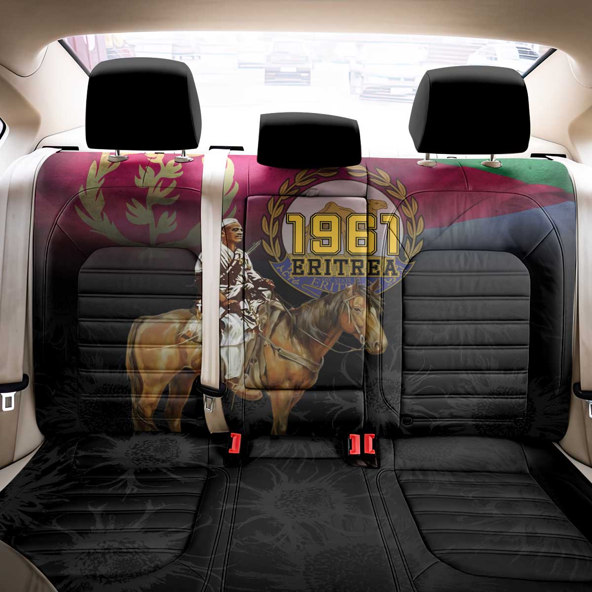 Happy Eritrea Revolution Day Back Car Seat Cover Remember Hamid Idris Awate - African Pride