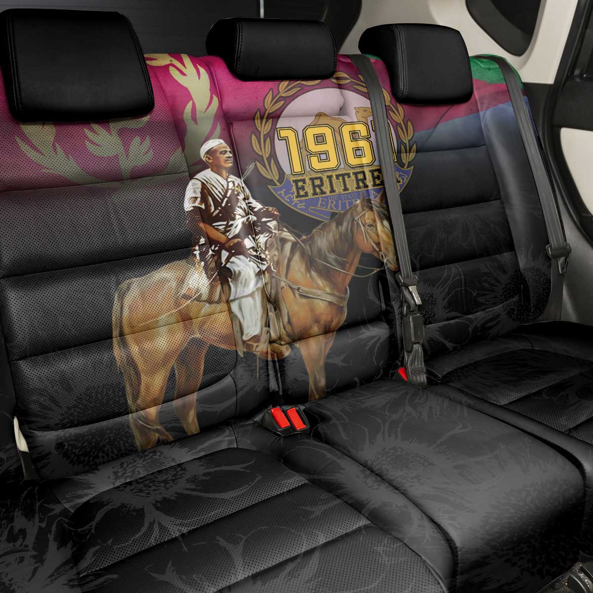 Happy Eritrea Revolution Day Back Car Seat Cover Remember Hamid Idris Awate - African Pride