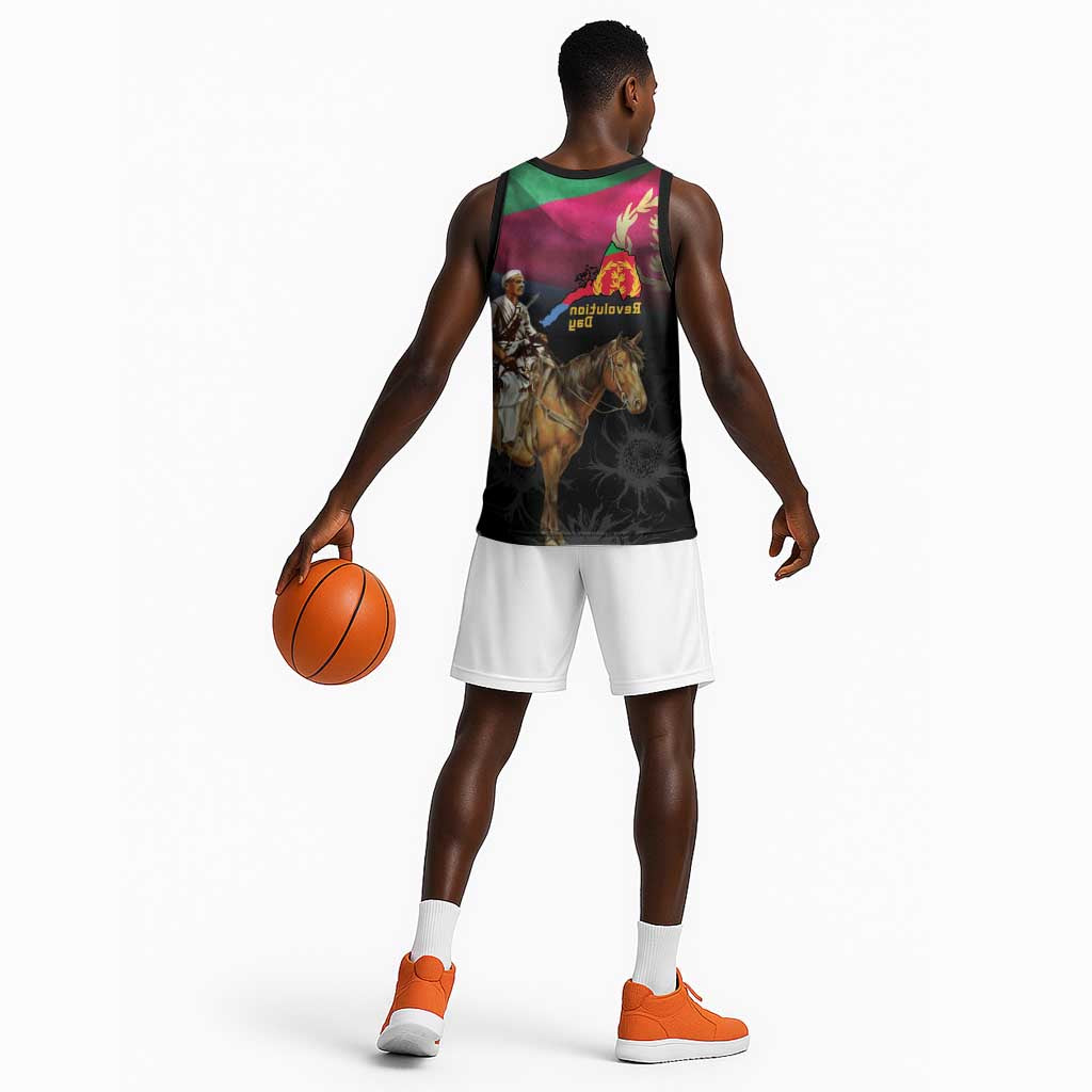 Happy Eritrea Revolution Day Basketball Jersey Remember Hamid Idris Awate - African Pride