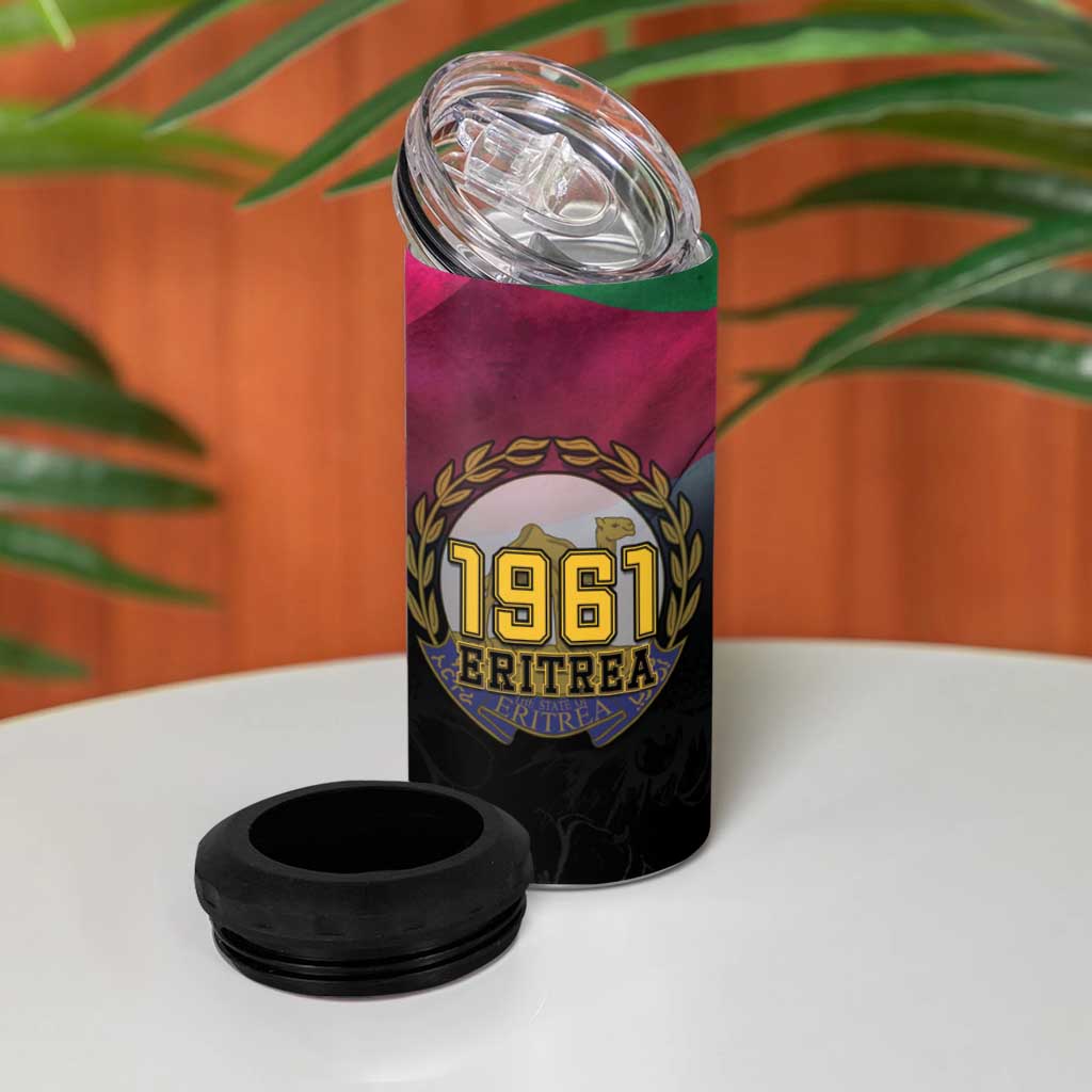Happy Eritrea Revolution Day 4 in 1 Can Cooler Tumbler Remember Hamid Idris Awate - African Pride