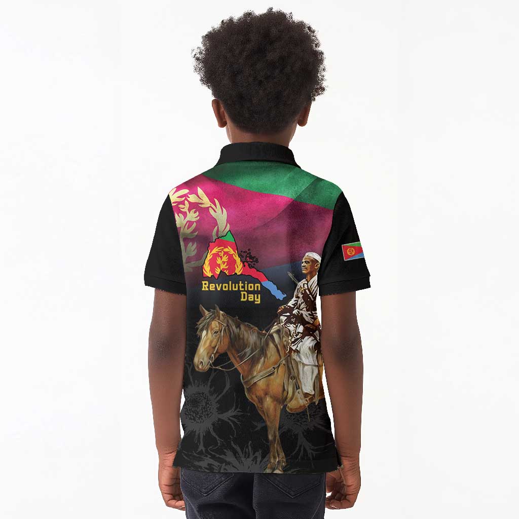 Happy Eritrea Revolution Day Kid Polo Shirt Remember Hamid Idris Awate - African Pride