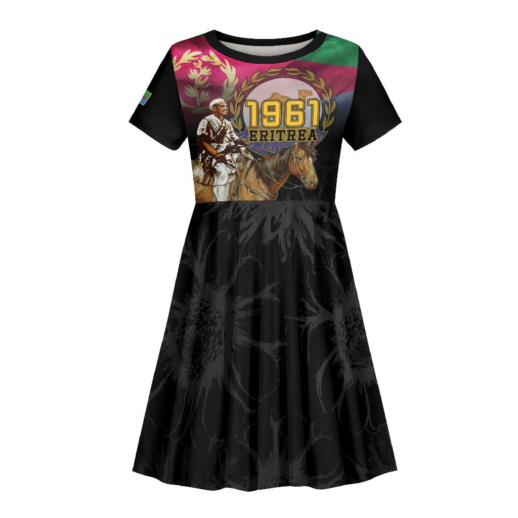 Happy Eritrea Revolution Day Kid Short Sleeve Dress Remember Hamid Idris Awate - African Pride