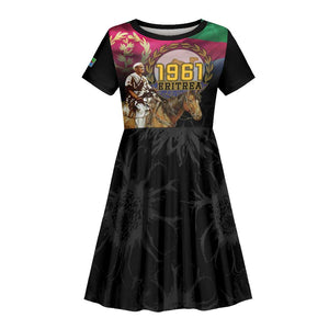 Happy Eritrea Revolution Day Kid Short Sleeve Dress Remember Hamid Idris Awate - African Pride