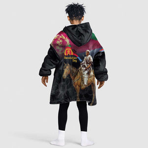Happy Eritrea Revolution Day Kid Wearable Blanket Hoodie Remember Hamid Idris Awate - African Pride