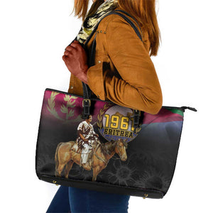 Happy Eritrea Revolution Day Leather Tote Bag Remember Hamid Idris Awate - African Pride