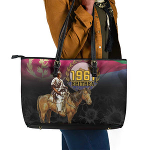 Happy Eritrea Revolution Day Leather Tote Bag Remember Hamid Idris Awate - African Pride