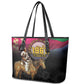 Happy Eritrea Revolution Day Leather Tote Bag Remember Hamid Idris Awate - African Pride