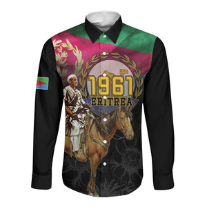 Happy Eritrea Revolution Day Long Sleeve Button Shirt Remember Hamid Idris Awate - African Pride