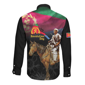 Happy Eritrea Revolution Day Long Sleeve Button Shirt Remember Hamid Idris Awate - African Pride