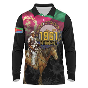 Happy Eritrea Revolution Day Long Sleeve Polo Shirt Remember Hamid Idris Awate - African Pride