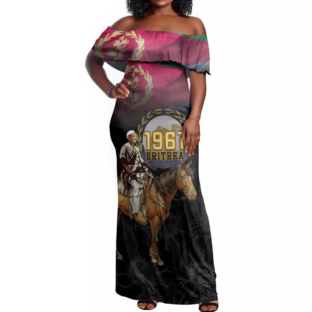 Happy Eritrea Revolution Day Off Shoulder Maxi Dress Remember Hamid Idris Awate - African Pride