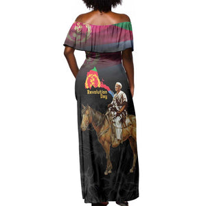 Happy Eritrea Revolution Day Off Shoulder Maxi Dress Remember Hamid Idris Awate - African Pride