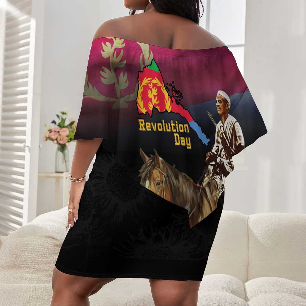 Happy Eritrea Revolution Day Off Shoulder Short Dress Remember Hamid Idris Awate - African Pride