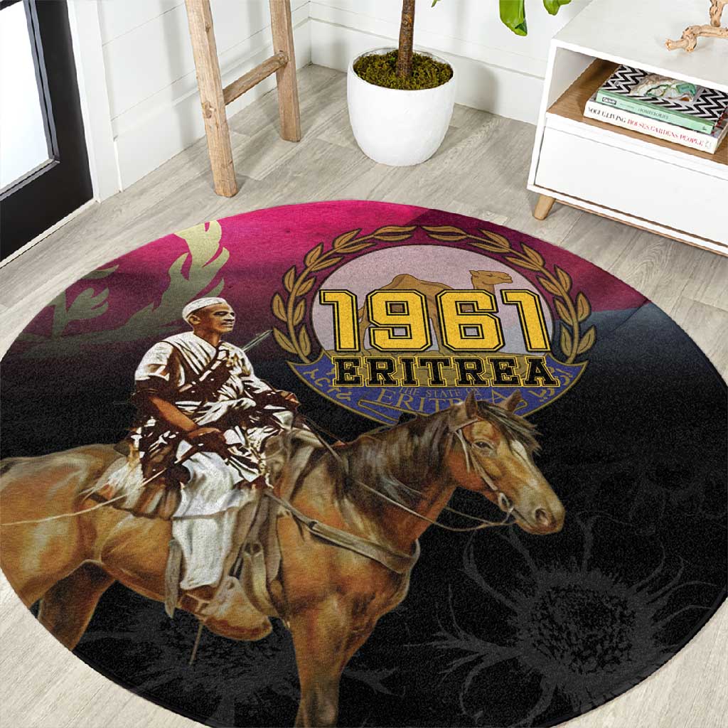 Happy Eritrea Revolution Day Round Carpet Remember Hamid Idris Awate - African Pride