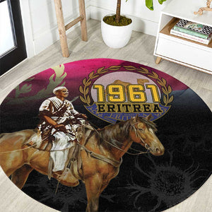 Happy Eritrea Revolution Day Round Carpet Remember Hamid Idris Awate - African Pride