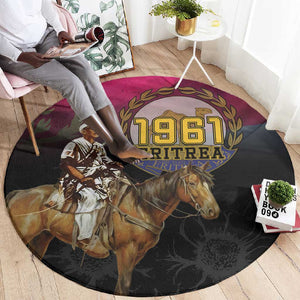 Happy Eritrea Revolution Day Round Carpet Remember Hamid Idris Awate - African Pride