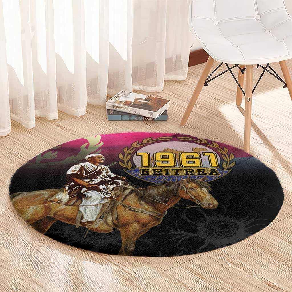 Happy Eritrea Revolution Day Round Carpet Remember Hamid Idris Awate - African Pride