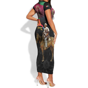 Happy Eritrea Revolution Day Short Sleeve Bodycon Dress Remember Hamid Idris Awate - African Pride