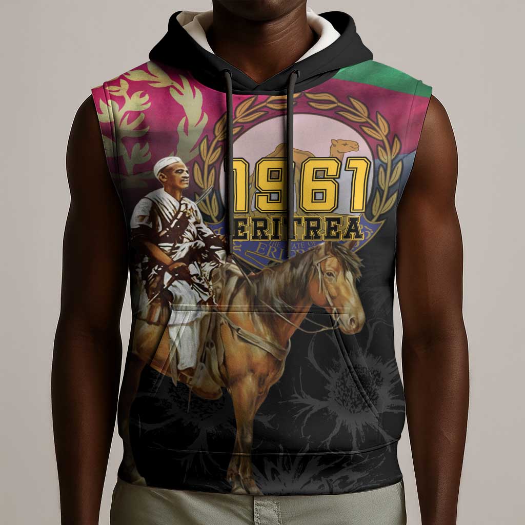 Happy Eritrea Revolution Day Sleeveless Hoodie Remember Hamid Idris Awate - African Pride