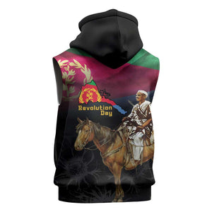 Happy Eritrea Revolution Day Sleeveless Zip Hoodie Remember Hamid Idris Awate - African Pride