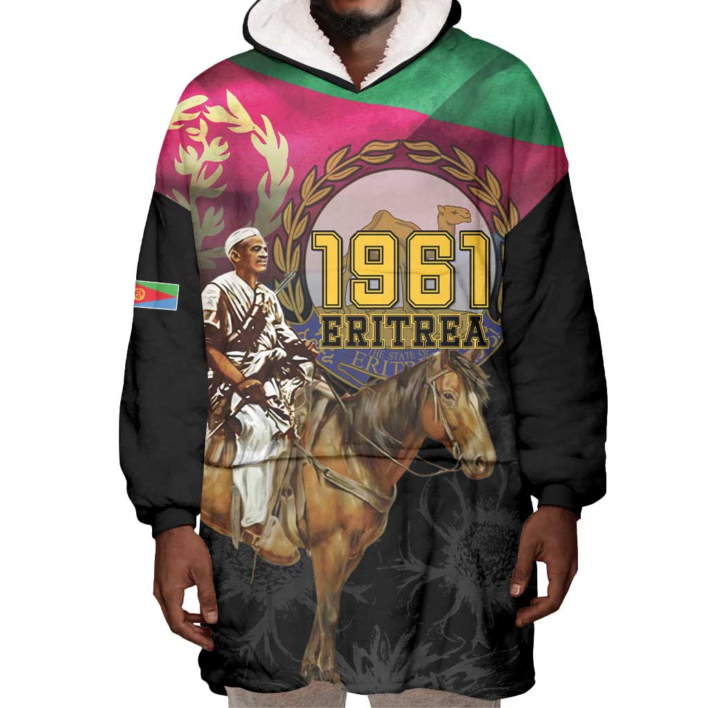 Happy Eritrea Revolution Day Wearable Blanket Hoodie Remember Hamid Idris Awate - African Pride