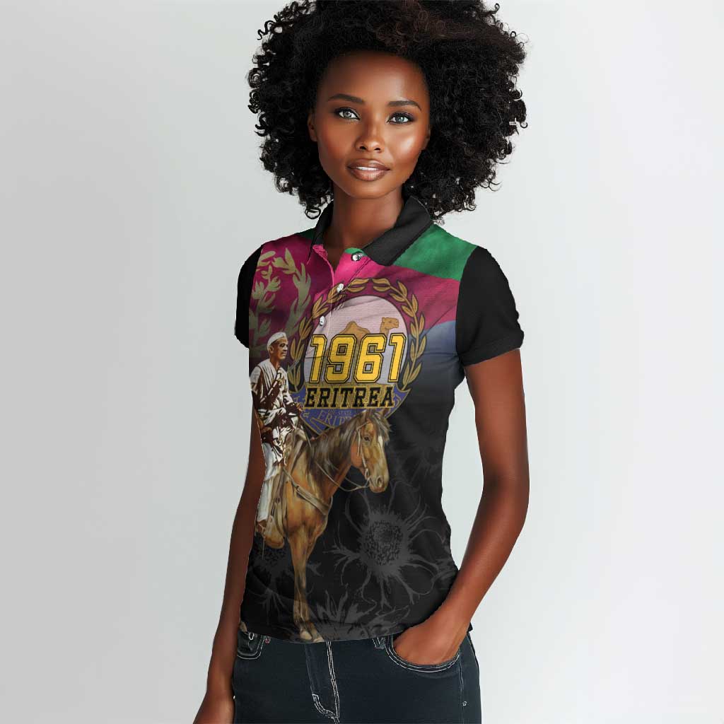 Happy Eritrea Revolution Day Women Polo Shirt Remember Hamid Idris Awate - African Pride