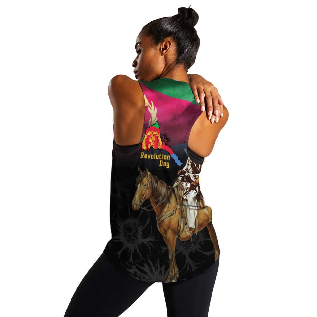 Happy Eritrea Revolution Day Women Racerback Tank Remember Hamid Idris Awate - African Pride