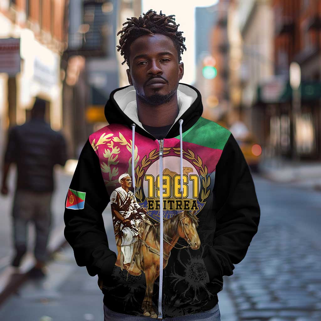 Happy Eritrea Revolution Day Zip Hoodie Remember Hamid Idris Awate - African Pride