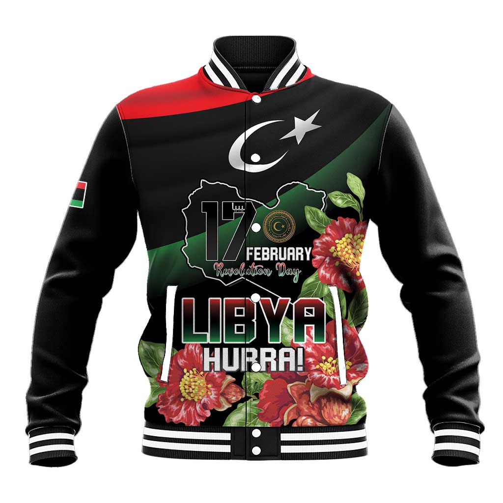 Personalized Libya Baseball Jacket February 17th Revolution - African Pride