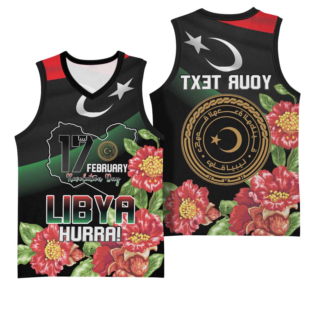Personalized Libya Basketball Jersey February 17th Revolution - African Pride